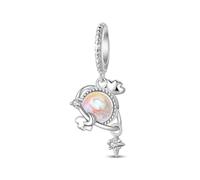 Charme planète douce, véritable breloque de perles en argent sterling 925, compatible avec pour bracelet pandora, emballage de boîte-cadeau