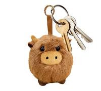 Charme Porte-Clés Vache en Peluche | Ornement Collection Adorable Réaliste et Amusant | Pendentif de Vache Animal en Peluche,pour les Adultes, la Famille, les Femmes, les Hommes, l'Épouse et la Petite