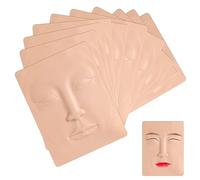 Charme Princesse 10 Pièces Tatouage Pratique Peau Pratique Peau pour Visage Maquillage Permanent Silicone Visage Peau Tatouage Formation