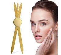 Charme Princesse Règle à sourcils en acier inoxydable - Pochoir à trois points - Positionnement permanent - Outil de mesure symétrique (or) LB000249-6