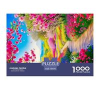 Charme printanier d'un Chemin Fleuri Puzzle 1000 Pièces Monde Fantastique -soirée Jeu Esprit Puzzle, Pièce Épaisses Antiglisse, Poster & Boîte Cadeau, 70x50cm/1000pcs