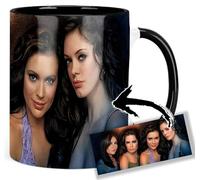 Charmed Alyssa Milano Rose Mcgowan Holly Marie Combs Shannen Doherty A Tasse Ceramique Intérieure et Poignée Noire Mug