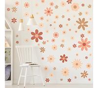 CharmeFleur 90 autocollants muraux alphabet pâquerettes en vinyle autocollants boho pâquerettes autocollants boho fleurs groovy autocollants pour art