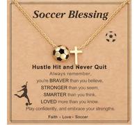 CHarmeFleur Collier de football pour filles et jeunes femmes, accessoires de sport, cadeau de Noël et d'anniversaire pour les passionnés.