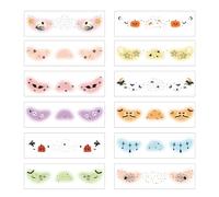 CharmeFleur Halloween tatouages pour enfants Grand pack, 12 feuilles de tatouages temporaires pour le visage, toiles d'araignée, citrouilles, chauves-souris, fantômes, cadeaux de fête Halloween