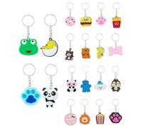 CHarmeFleur Lot de 100 Porte-clés Cartoon pour Fête d'enfants, Mini Porte-clés Adorables pour Récompenses de Classe, Cadeaux d'anniversaire et de Noël, Goodie