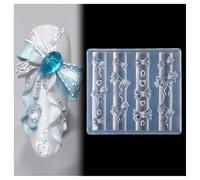 CharmeFleur Outils en Soie pour Art de Nagel 3D Gel Résine Formes Rosette Accessoires Nœud Papillon Ongles