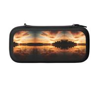 CHARMERM Joli sac de rangement en EVA pour jeux - Sac de transport rigide pour console Pro - Accessoires de manette - Noir - Taille unique - Art déco, Noir , Taille unique, Art Déco