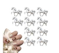 Charmes À Ongles - 10 Pièces Fournitures Manucure Forme Cheval,Gemmes Décoratives Scrapbooking - Pour Mariage Fête Événements Spéciaux Artistes Mariées Débutants Professionnels Amateurs de