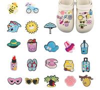 Charmes de Chaussure 20 Pièces, Charm Pins Chaussures en PVC Sûr et Sans Odeur, Breloque de Chaussures Durables et Indéformables pour Enfants Filles Garçons Adultes Épingles pour Sandales Fête Cadeaux