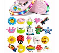 Charmes de Chaussure,20 Pièces Pins Croc Charmes de Chaussure, Breloque de Chaussures Accessoires de Bricolage Charm Pins Chaussures pour jeunes filles et garçons