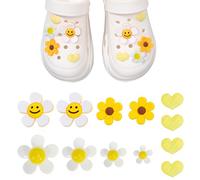 Charmes de Chaussure Charms, 12PCS mignon bijoux de chaussures parfait pour les adultes adolescents et les enfants marguerites de tournesol Shoe Charms parfait pour les filles chaussures de bricolage
