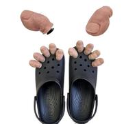 Charmes De Chaussures D'orteil Drôles 3D, Charmes De Croc D'orteil De Créativité, Charme De Croco Drôle De Gros Orteil Avec Des Charmes D'orteils Réalistes Hilarants Poilus Bricolage Charmes De Chauss