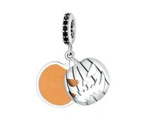 Charmes De Style Sombre Bracelet Bricolage 925 En Argent Sterling Crâne Citrouille Fantôme Sorcière Chapeau Pendentif Perles Collier Bijoux De Fabrication