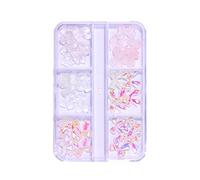 Charmes d'ongles 3D Bijoux D'Ongle de Fleur de Résine 3D Nail Art, Strass à Ongles Brillants 3D Diamants Décoration Art Ongle Luxe Bijoux Ongle Art Ongle (C)