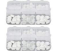 Charmes d'ongles, décorations d'art d'ongle 2 boîtes décorations d'art d'ongle délicate compacte blanc Rose Nail Art strass pour les sOpération facile
