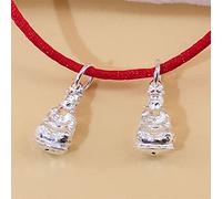 Charmes en argent sterling pour la fabrication de bijoux Bouddha Guanyin Charmes Ornement de méditation pour la fabrication et l'artisanat du collier de bracelet attirent la richesse 1pcs,