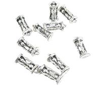 Charmes en forme de sablier argenté antique pour loisirs créatifs, fabrication de perles, Métal, Pas de gemme