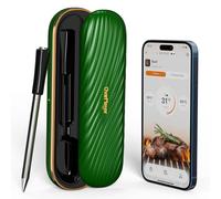 CharMeter Thermomètre à viande sans fil Bluetooth 5.1 - Portée de 150 m - Avec recettes d'application - Étanche IP67 - Pour cuisine, four, cuisine, barbecue, barbecue