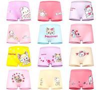 Charmi Culotte Shorty Boxer Coton Fille Lot de 12 Heureux Partenaire 6-7 Ans (Taille du Fabricant L)