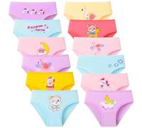 Charmi Culotte Shorty Slip Coton Fille Lot de 12 Cochon Ours Hamster 6-8 Ans (Taille du Fabricant L)