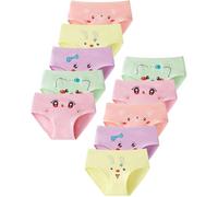 Charmi Culotte sous-vêtements Coton Shorty Slip Fille Lot de 10 Joli Visage souriant2-4 Ans (Taille du Fabricant M)