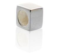 Charmies Perle Cube en argent - Argent 925 - Compatible avec les grandes marques