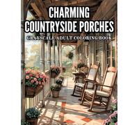 Charming Countryside Porches Grayscale Adult Coloring Book: 38 Cozy Illustrations with Wooden Railings, Flower Pots and Country Chairs - Perfect for ... Charm, Relaxing Art and Vintage Scenery