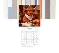 Charming Cow Calendar - 2026 Planner for Home | Paper with 12 Month Design, Square Size, Easy Scheduling, Appointment Organizer, School Decoration, Fun Theme for Family