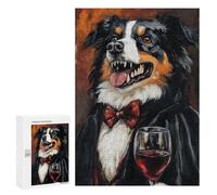 Charming Dog in Formal Attire with Wine Glass Puzzle 300 Pièces Educa Jouet en Bois Cadeau Unique Décoration Intérieure Jeu Éducatif Challenge Toy Adultes Et Enfants À Partir De 14 Ans 300 PCS