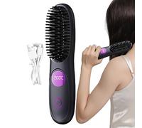 Charming Hair Brush - Sturdy Hair Straighteners | Styling Tools with Adjustable Heat, Rechargeable Bristles for Easy Set Up, Straightening Brush, Personal Care for Home Styling