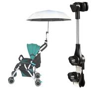 CHARMNAIL Porte-Parapluie Universel 360° Réglable, Support d‘Ombrelle/Ombrage pour Poussette, Fauteuil Roulant, Déambulateur, Chaise de Camping, Chaise de Plage, Vélo