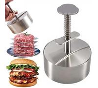 CHARMNAIL Presse à Steaks Hachés & Moule à Smash Burger en Acier Inoxydable, Qualité Alimentaire 304, Presse Réglable et Anti-Adhésive, Aussi en Mini-Poêle pour Cuisine, Camping et BBQ