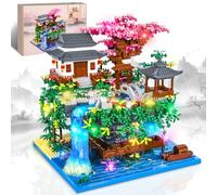 Charmofun 3320pièces Mini Blocs de Construction, Bricolage Modèle avec LED Lumière, Creative STEM Toys Model Architecture Set Jardin Plantes, Micro Blocks Cadeau de Noël pour Enfants Adultes