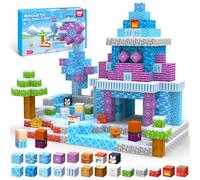 Charmofun Construction Magnetique Enfant 150 Pièces, Blocs de Construction Magnétiques avec Glace et Monde de Neige, Cube Magnétique, Cadeau pour Les Enfants 3 4 5 6 7 8 9 Ans