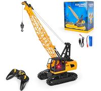 Charmofun Grue Telecommandée, Gruejouet Enfant à 12 Canaux, Jouet Grue avec Lumières et Sons Réalistes, Noël Fête des Enfants Cadeaux d'anniversaire pour Enfants