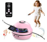 Charmofun Machine à Sauter Électrique, Corde à Sauter Intelligente avec Télécommande, Bluetooth Automatique Corde à Sauter avec Compteur LED, Smart Jump Rope Machine Vitesse Ajustable