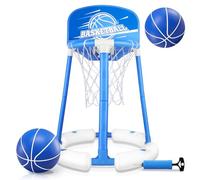 Charmofun Panier de Basket Flottant, Panier de Basket pour Piscine, Cerceaux de Basketball à Eau avec 2 BasketBall et Pompe à Air, Jeu de Piscine de Basketball d'été pour Enfants et Adultes Intérieurs