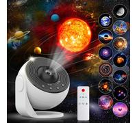 Charmofun Projecteur Ciel Etoile Telecommande, 14 en 1 Planetarium Projecteur, 4K HD Lampe Projecteur Galaxie RéGlable Angle et Focale avec Fonction Timing, Rotatif 360° pour Décoration Chambre