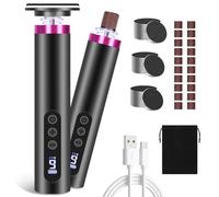 Charmofun Rapeuse Pieds Électrique Puissante, 2 en 1 Rechargeable RâPe Electrique Pieds, 9 Vitesses Réglables Ponceuse Pieds Electrique avec Affichage pour Pieds Pedicure (Noir)
