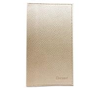 Charmoni - Etui Porte chéquier Talon en Haut - 2 emplacements Porte Carte crédit - pièce d'identité - Cuir Vachette - 11 cm X 19 cm (Blanche Perle)