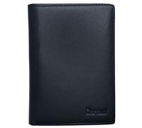 Charmoni - Max - Grand Portefeuille - Portefeuille Homme - Anti piratage Protection RFID Blocage - 4 Volets - Cuir Vachette - 22 Carte Bleu - Rangement complèt (Cuir Vachette, Bleu)
