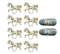 Charms à Ongles 10 Pièces Fournitures Manucure Forme Cheval