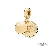 Charms Compatible Pandora Bracelet - Série Plaquée Or - Argent 925 Breloque pendentif coeur soleil et amour