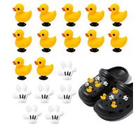 Charms Crocs, 18 Pcs 3D Duck Accessoires Crocs Charmes de Décoration de Chaussures D'animaux Mignons Pour la Fête D'anniversaire