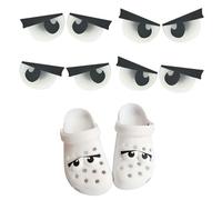 Charms Crocs, 4 Paires Big Eyes Pins pour Crocs pour Croc Charms de Croc Mignons Charm de Décoration de Chaussures pour Fête D'anniversaire Accessoires de Faveur Cadeaux