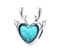 Charms De Papillon En Cristal Vert 925 Perles De Cœur En Argent Sterling Se Adaptent À Bracelet Original Pendentif De Collier