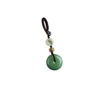 Charms de sac porte-clés Pendentif porte-clés en jade avec boucle de paix, bon augure, cadeau for homme, décoration sac à dos fait la main