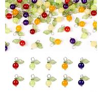 Charms floraux Beadthoven pour la fabrication de colliers, bracelets, boucles d'oreilles, création de bijoux, ca. 16 mm breit, 20 mm lang, 12 mm dick