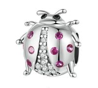 Charms Papillon 925 Argent Sterling Dragonfly Émail Zircon Perles Bricolage Bracelet Pendentif Bijoux